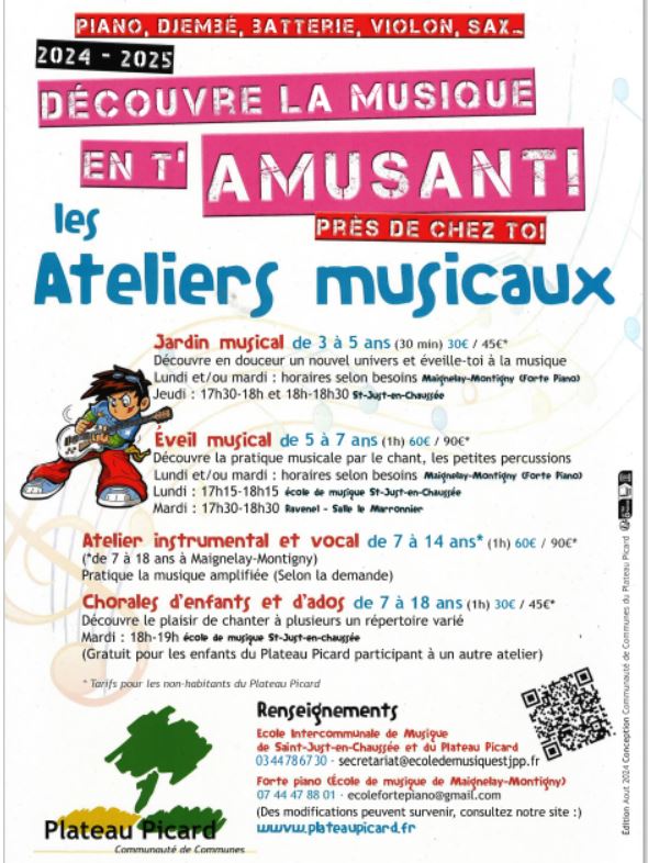 ATELIER MUSICAUX 2024 2025