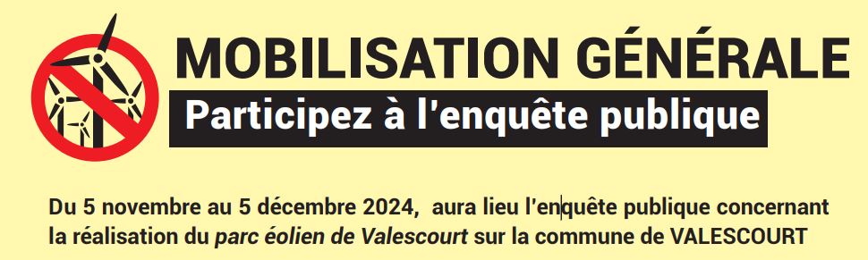 Information du CHAD... Mobilisation ANTI EOLIEN