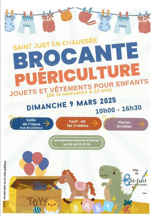 Brocante  Puériculture du 9 Mars 2025